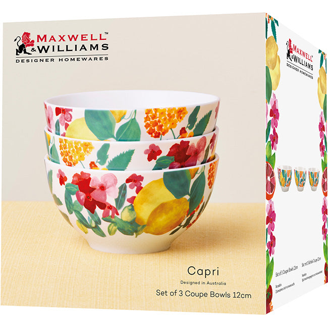 Maxwell & Williams Capri Set Of 3 Coupe Bowls, 12cm